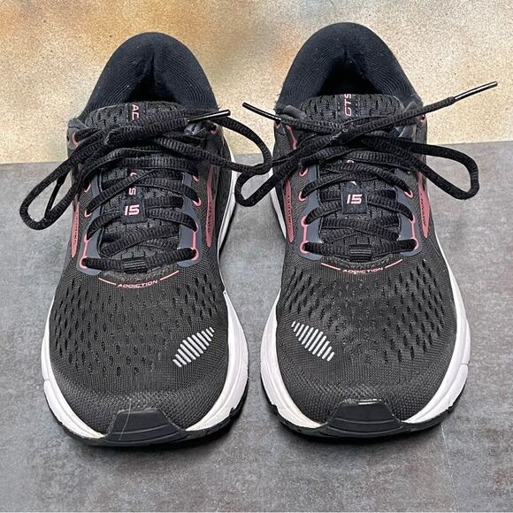 Brooks Addiction GTS 15 Women's Black Narrow Running Shoes Size 7.5 (2A) - Picture 9 of 16
